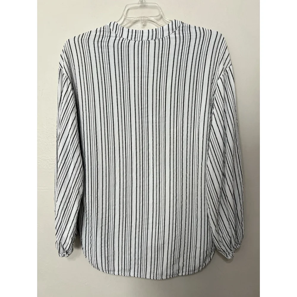 Free People Boho Slouchy Oversized Stripe Rhythm of the Night V-neck Tunic Top S